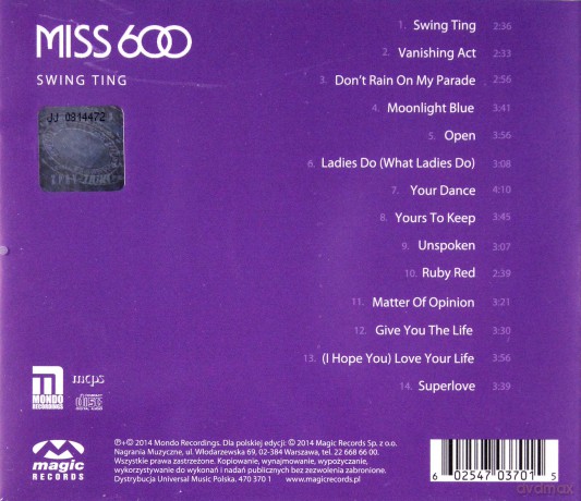Miss 600: Swing 'TING [CD]