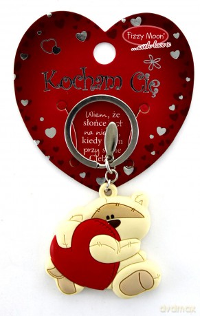 Breloczek Walentynki PVC Fizzy Moon - Kocham Cię [GADŻET]