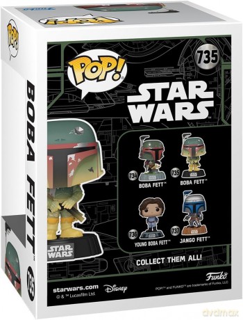FUNKO POP Star Wars Fett Legacy Boba Fett GLOW 735