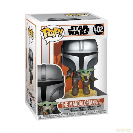 FUNKO POP Star Wars The Mandalorian Flying w/The Child 402