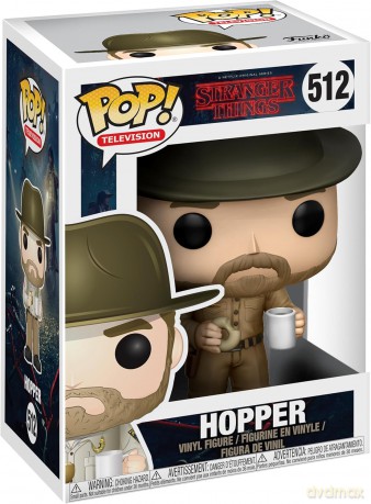 FUNKO POP Stranger Things Hopper w/Donut w/Chase 512
