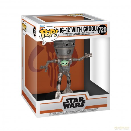 FUNKO POPS Deluxe Star Wars The Mandalorian IG12 w/Grogu 720