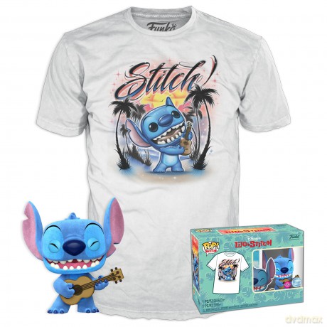 FUNKO TEE+POP Disney Stitch w/Ukelele L