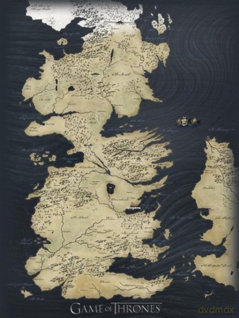 Game Of Thrones: Map (Stampa Su Tela 30x40 Cm)