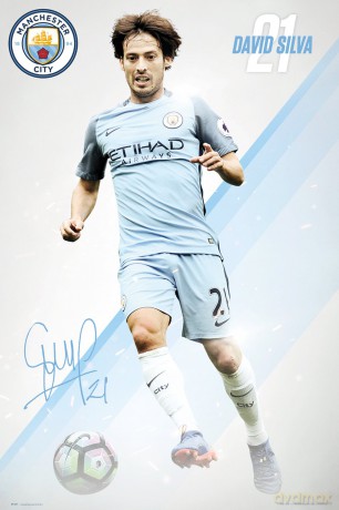 Gb Eye "Manchester City Silva 16/17" Maxi Poster, Various, 61 X 915 Cm