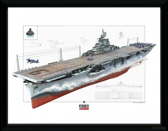 Gb Eye World Of Warships "Esse X" Plakat w ramie, Multi-Colour, 30 X 40 Cm