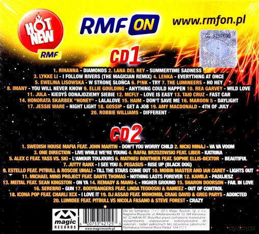 RMF FM Hot New Vol. 1+2+3 Pakiet [6CD]