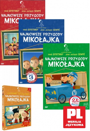 Najnowsze przygody Mikołajka 1+2+3+4 Pakiet [4DVD]