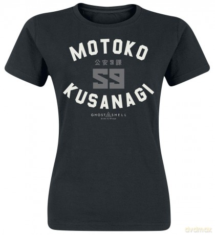 Ghost In The Shell Motoko Kusanagi Girls Shirt Black S