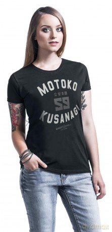Ghost In The Shell Motoko Kusanagi Girls Shirt Black S