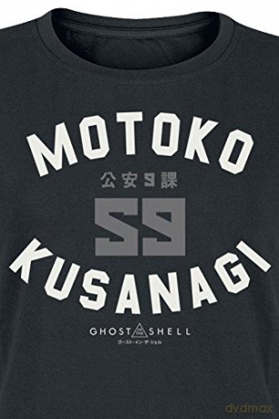 Ghost In The Shell Motoko Kusanagi Girls Shirt Black S