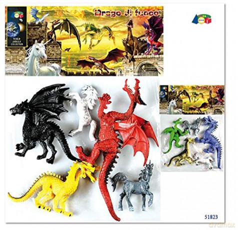 Ginmar: Animali - (009b) - Busta Drago Di Fuoco C/ Unicorno, Ass.