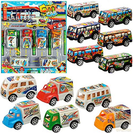 Ginmar: Mezzi - (168c) - Set 6 Pullman O 6 Camioncini R/C