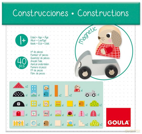 Goula: Scatola Costruzioni 40 Pz. Con Coniglietto E Macchina