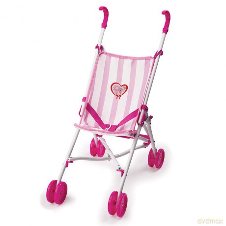 Grandi Giochi Passeggino Ombrello, Colore Bianco/Rosa, 71250