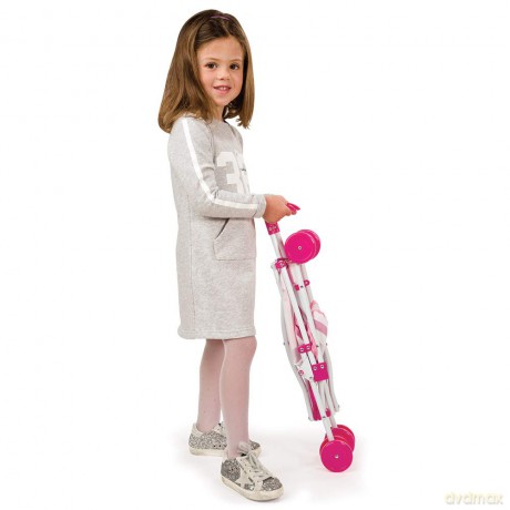 Grandi Giochi Passeggino Ombrello, Colore Bianco/Rosa, 71250