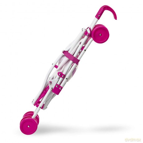 Grandi Giochi Passeggino Ombrello, Colore Bianco/Rosa, 71250