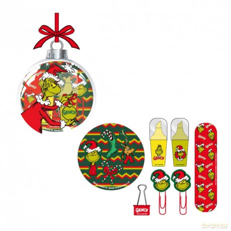 Grinch - Xmas Bauble - Stationery Box - 7 Pc.