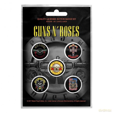 Guns N' Roses Button Badge Pack: Bullet Logo