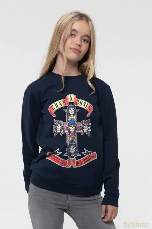 Guns N' Roses Kids Youth's Fit Sweatshirt: Appetite for Destruction (7 - 8 Years (Large))