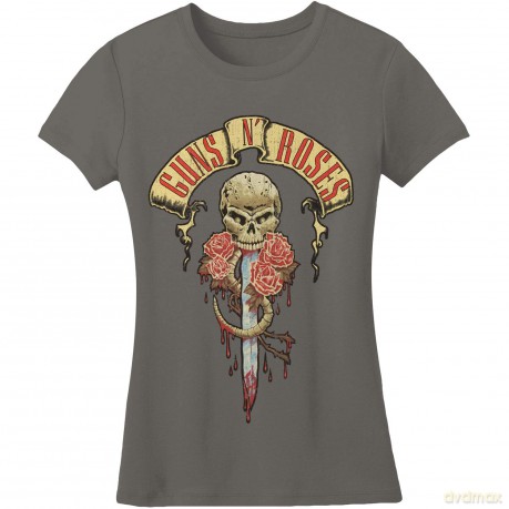 Guns N' Roses Ladies Tee: Dripping Dagger (Medium)