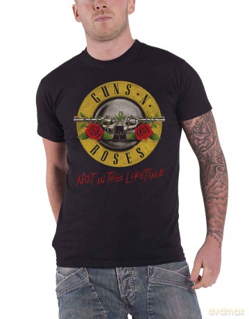 Guns N' Roses Men's Tee: Not in this Lifetime Tour with Back Print (Small)