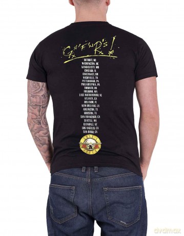 Guns N' Roses Men's Tee: Not in this Lifetime Tour with Back Print (Small)