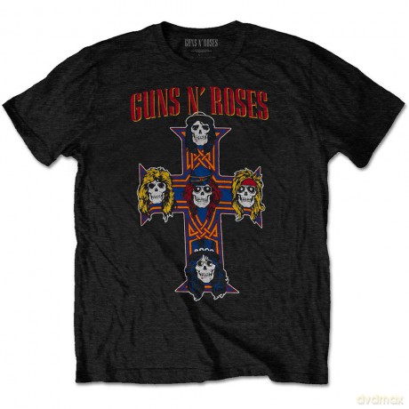 Guns N' Roses Men's Tee: Vintage Cross (X-Large)