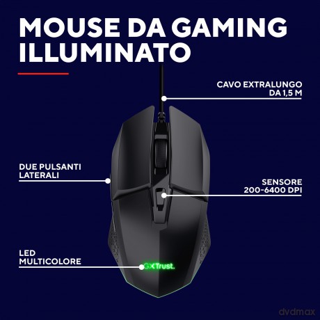 Gxt109 Felox Gaming Mouse Black