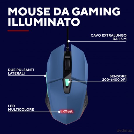 Gxt109b Felox Gaming Mouse Blue