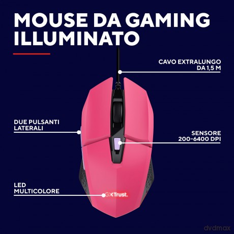 Gxt109p Felox Gaming Mouse Pink