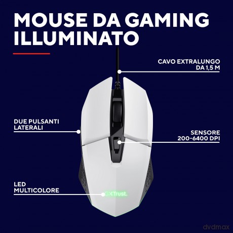Gxt109w Felox Gaming Mouse White