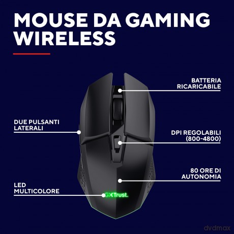 Gxt110 Felox Wireless Mouse Black