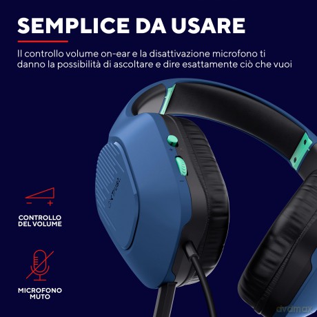 Gxt415b Zirox Headset Blue
