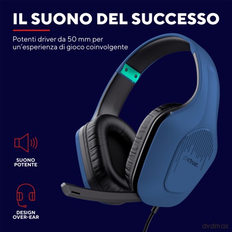 Gxt415b Zirox Headset Blue