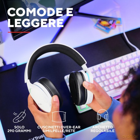 Gxt491w Fayzo Wireless Headset Wht