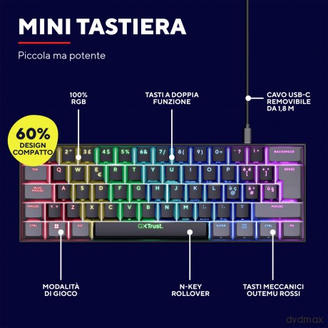 Gxt867 Acira 60% Mini Gaming Keyboa