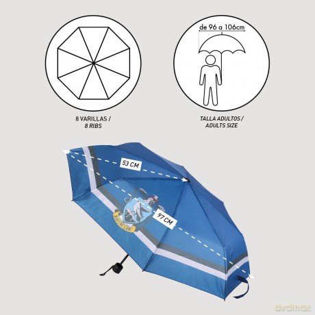 Harry Potter - Ravenclaw - Foldable Umbrella 53 Cm