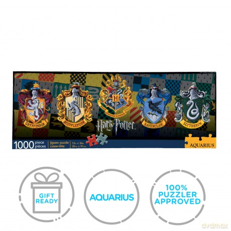 Harry Potter Crests Slim 1000 Piece Jigsaw Puzzle 900mm X 300mm