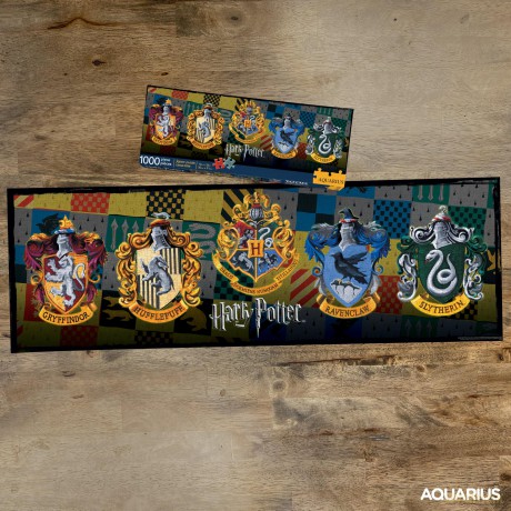 Harry Potter Crests Slim 1000 Piece Jigsaw Puzzle 900mm X 300mm