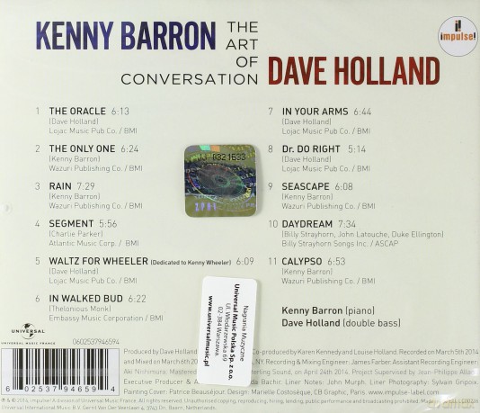 Kenny Barron Dave Holland: The Art Of The Conversation [CD]