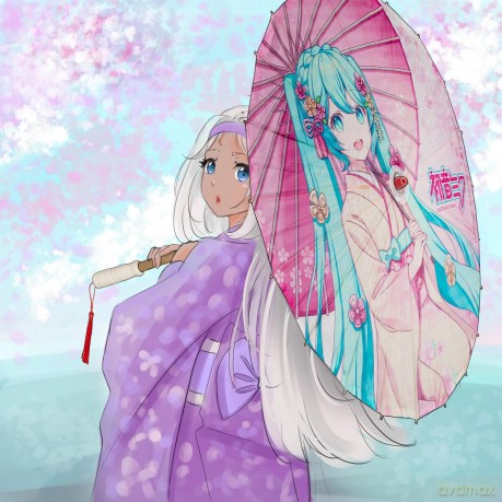 Hatsune Miku Sonnenschirm Miku