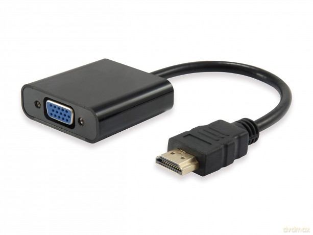 Hdmi - Vga Adapter With Audio Black