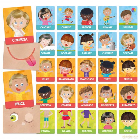 Headu It23103 - Flashcards Montessori Emozioni E Azioni