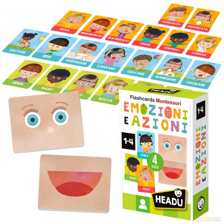 Headu It23103 - Flashcards Montessori Emozioni E Azioni