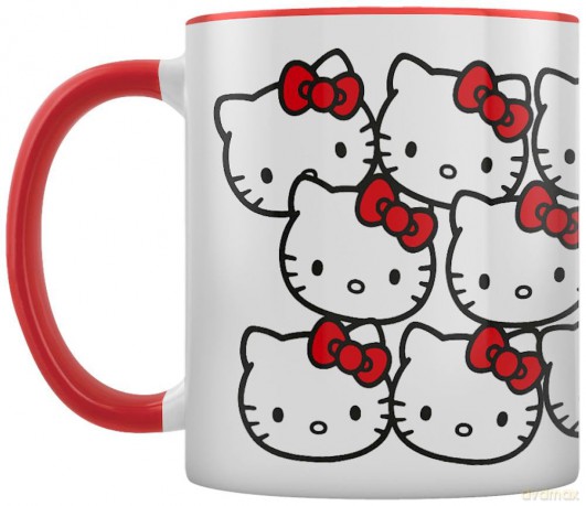 Hello Kitty (Many Kittys) Coloured Inner Pod Mug
