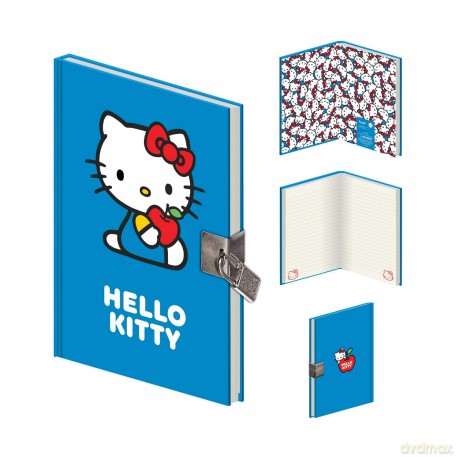 Notes na kłódkę Hello Kitty A5 Pyramid niebieski