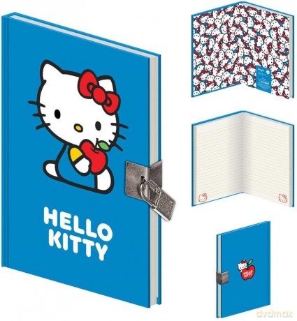 Notes na kłódkę Hello Kitty A5 Pyramid niebieski