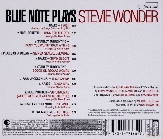 Blue Note Plays Stevie Wonder [CD]