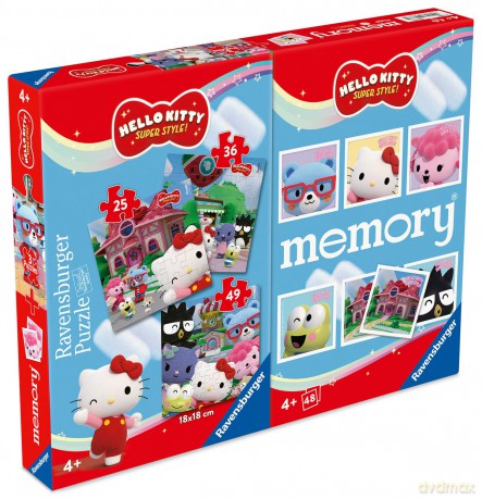 Hello Kitty: Ravensburger - Multipack Memory + 3 Puzzle - Hello Kitty